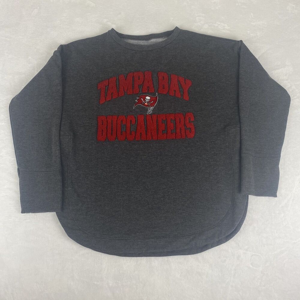 NFL Tampa Bay Buccaneers Sweater Womens Extra Large Gray Sweatshirt Pullover